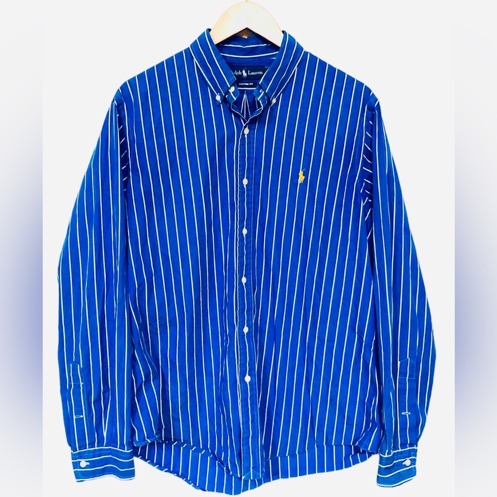 Ralph Lauren Striped Custom Fit Button Down Shirt